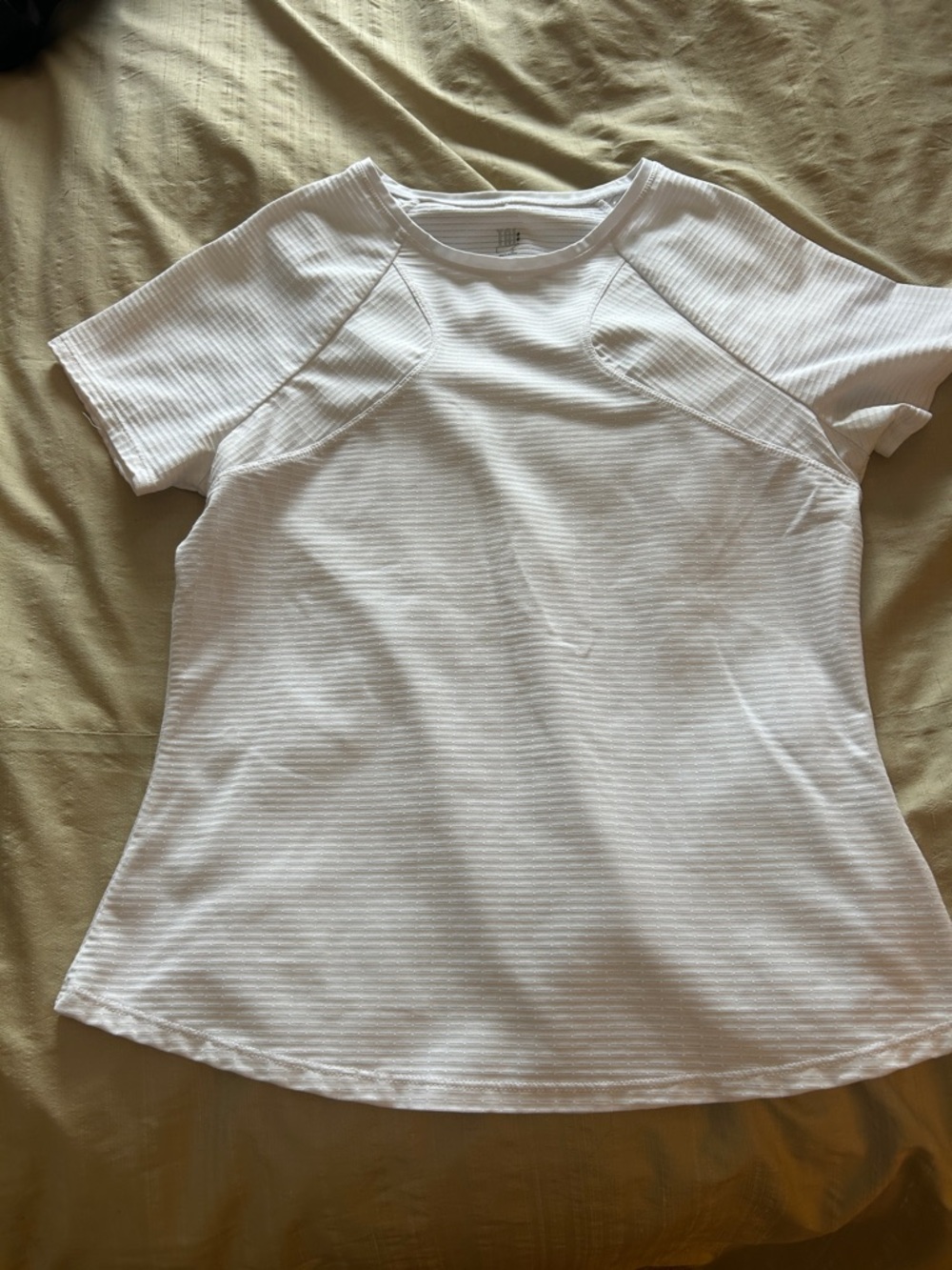 Tail White Ribbed Short Sleeve Tee